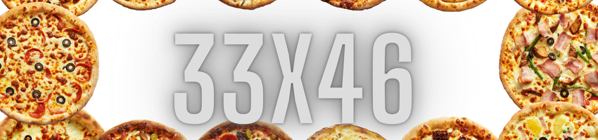 Pizza Familie, 46cm x 33cm Banner