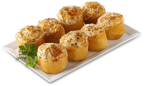 Pizza Brötchen mit Kräuter Butter plus Käse  (12 Stück)